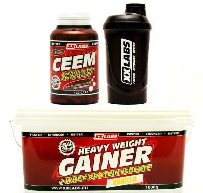 CEEM 120 kapslí   GAINER vanilka 1000 g   šejkr ZDARMA