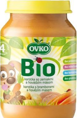 Dětská výživa s bramborem a hovězím masem OVKO 190g - BIO