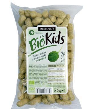 Křupky kukuřičné špenátové BIO 55g