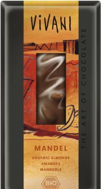 Mléčná čokoláda s mandlemi   VIVANI 100g-BIO